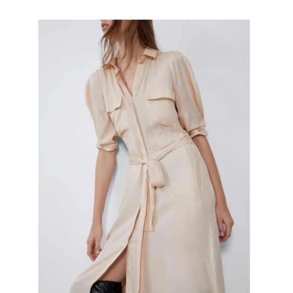 Zara Satin effect Maxi Dress - Picture 2 of 6